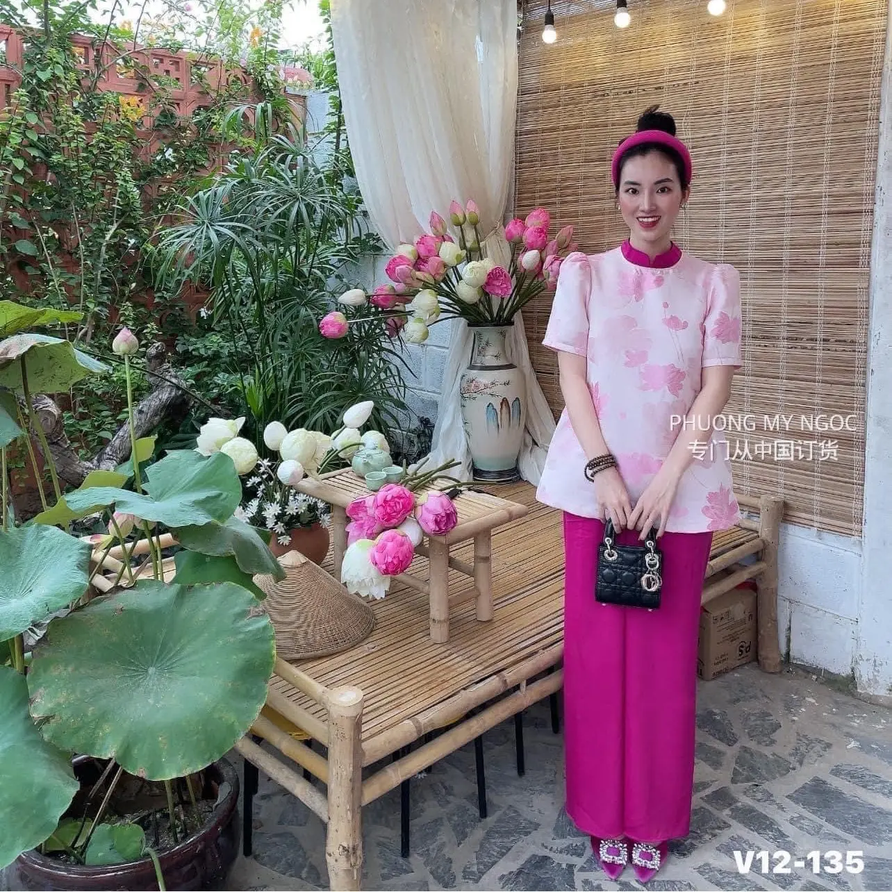 Set áo Liên Hoa + quần lụa