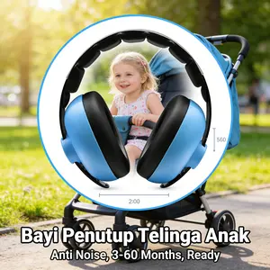 Kerokan Bayi Anti Gurgur 25 dB, Topi Telinga Karet Memori Lepas, Bahan ABS Ramah Lingkungan, Ringan & Pindah Cepat 0,5 kg, Ideal untuk Tidur Nyenyak, Belajar Fokus, Perlindungan Telinga Aman - Pilihan Warna Hitam, Biru, Kuning, Pink