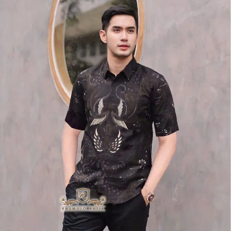 Lengan Pendek Batik Lelaki, Kualiti Premium, BATIK AZMIL HRB026 ...