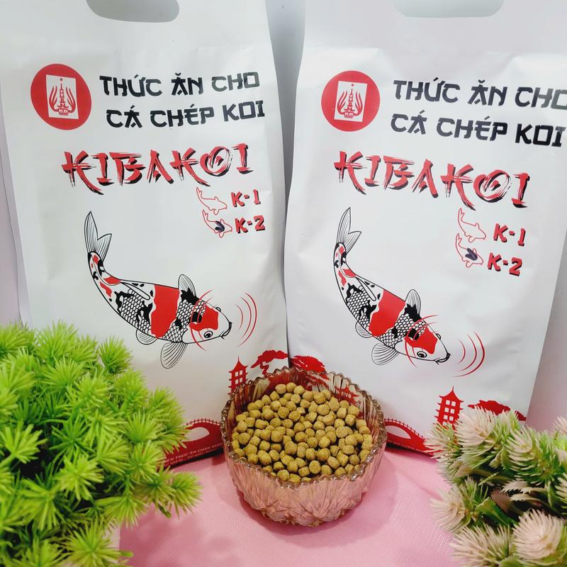 Cám cá koi Kibakoi 2 trong 1 - Tăng màu và tăng size - 1 kg