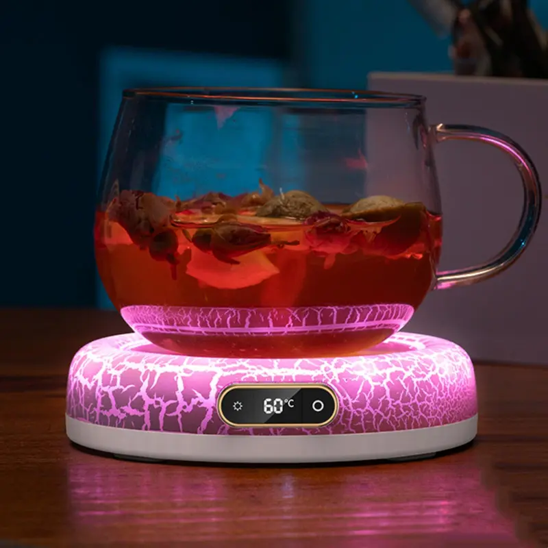 Coffee Mug Warmer, Coffee Cup Warmer with 7 Colors & 4 Temp Settings, Drink Warmer for Coffee, Milk, Tea, Hot Chocolate, Candle Warmer 0