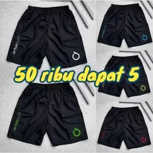Paket 50Rbu Dpt 5Pcs Celana Pendek Olahraga Pria Wanita Populer Running Gym Sport Kolor Volly Futsal