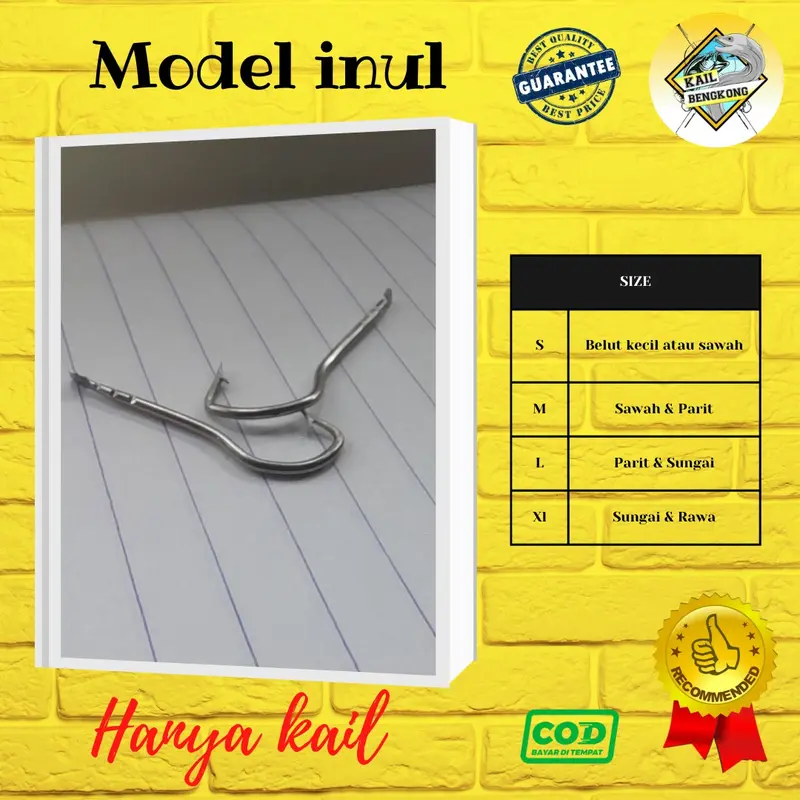 Kail pancing urek belut sidat model inuL (Hanya kail tanpa tali) Jig 1