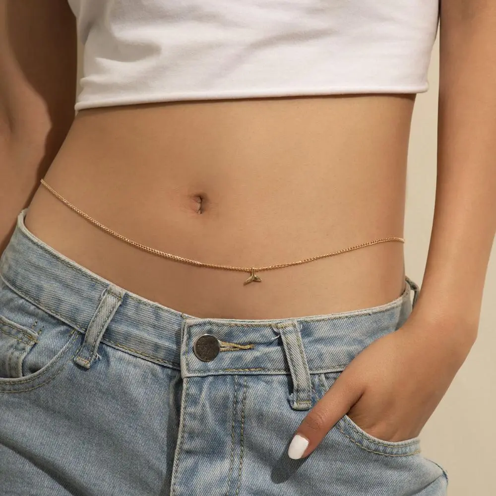 Hip Hop Personality Bikini Waist Chain Butterfly   Metal Belly Belt Fashion Jewelry Body Necklace Women Waist Chain