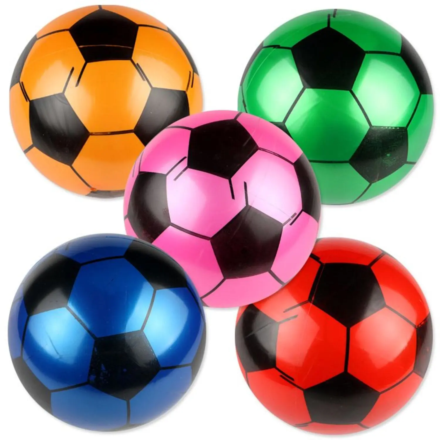 Bola Karet Anak Mainan Bola Sepak Metalik Diamter 22cm JM