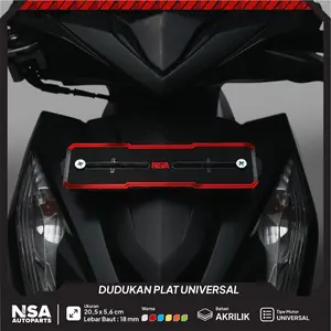 TEMPAT DUDUKAN PLAT NOMOR FRAMELESS PLATE MOTOR UNIVERSAL (CLEAN LOOK), FRAMELESS PLATE ALITOPARTS