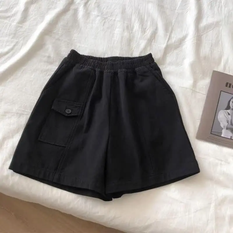 hot Quần đùi kaki nữ bigsize 3 màu hotrend từ 40-85kg cạp cao ống rộng May Clothes