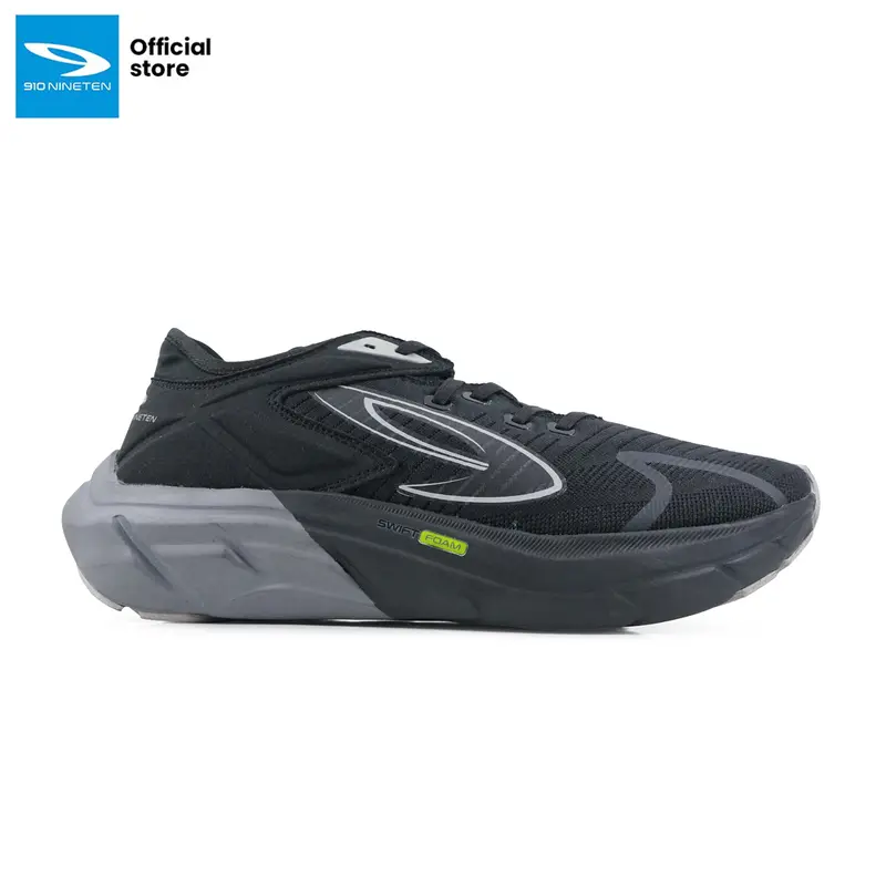 910 Nineten Sepatu Lari HIROSHI HITAM/ABU-ABU Olahraga Outdoor Olahraga Outdoor 0
