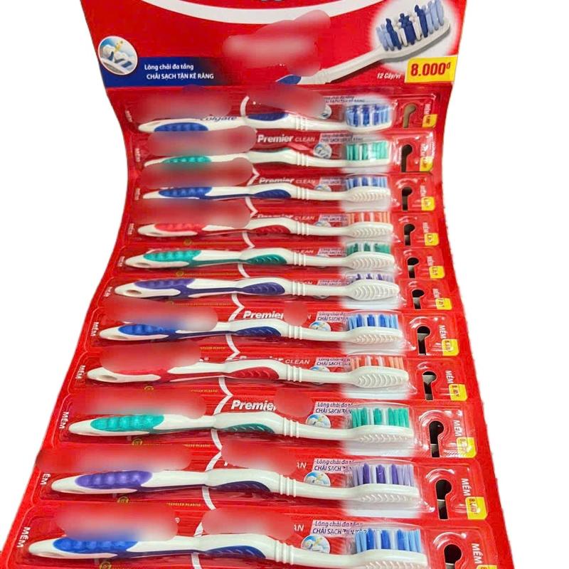 Vỉ 12 cây bàn chải lông cứng sạch kẻ răng giá in 8.000