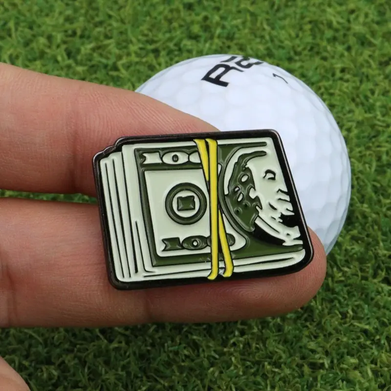 Phụ Kiện Golf, Kẹp Mũ Golf, Kẹp Mũ Đánh Dấu Bóng, Chất Liệu Kirsite Và Đô La, Kẹp Mũ Từ Tính, Dễ Tháo Rời, Kẹp Mũ Golf Đô La Mỹ Từ Tính, Thích Hợp Làm Quà Tặng Cho Bé Gái 1
