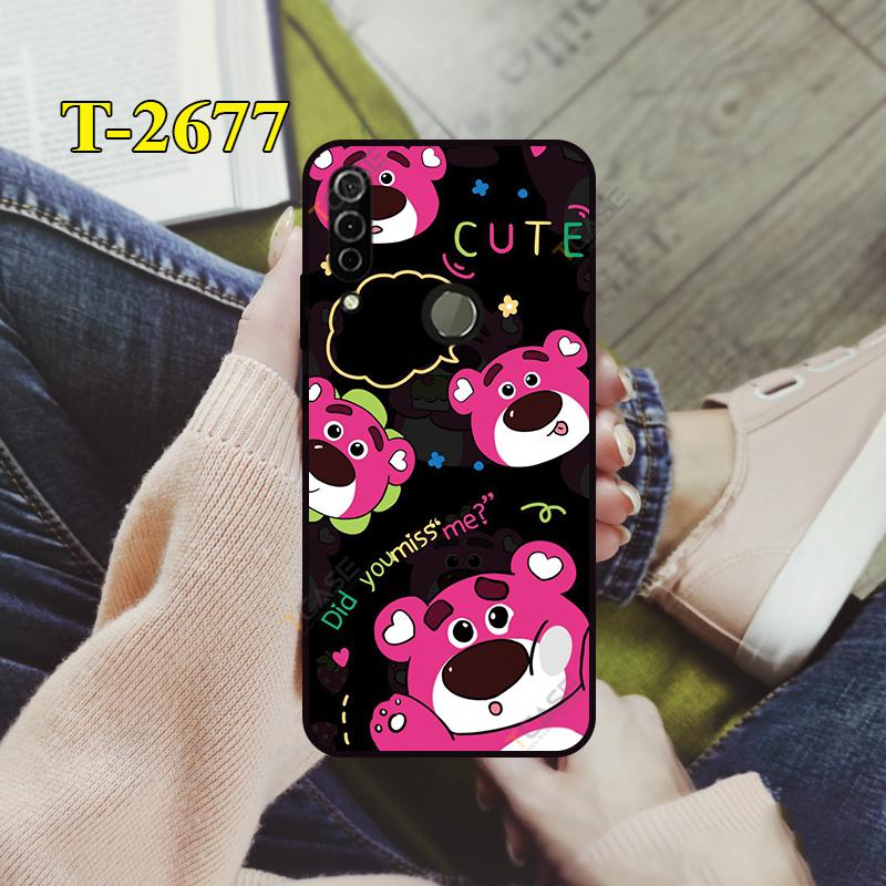 Ốp lưng điện thoại Vsmart Joy 4, Joy 3, Star3, Star 4, Star 5, Live, Live 4, Aris in hình gấu dâu - ốp dẻo đen in hình