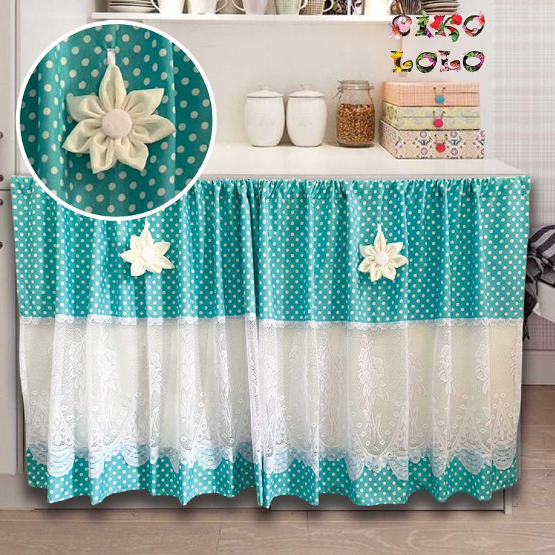 Product Introduction of Gorden Kolong Dapur Polkadot Renda Tengah Bunga 33
