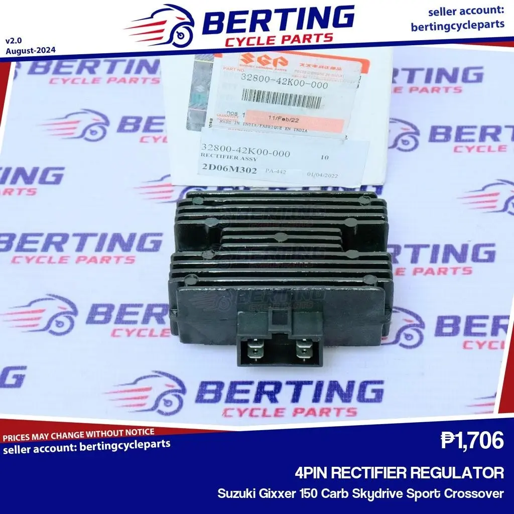SGP 4PIN RECTIFIER REGULATOR Suzuki Gixxer 150 Carb Skydrive Sport ...