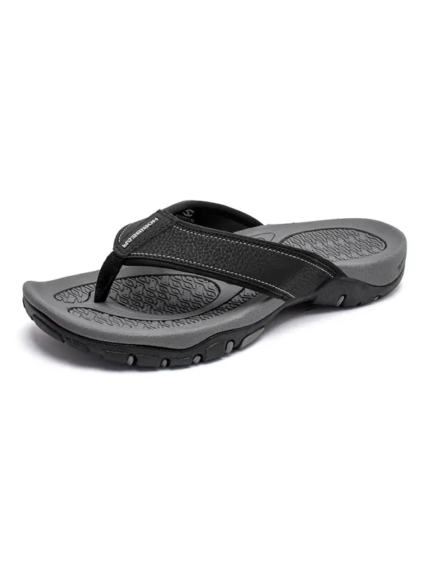 Men's Casual Breathable Flip Flops, 1 Pair Trendy Open Toe Slippers, Fashionable Slippers for Indoor & Outdoor Wear 3