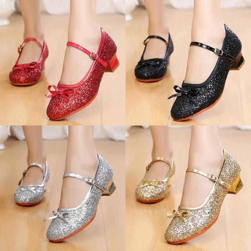 Product Introduction of Autumn and Winter Children Girls Latin Dance Shoes Children Girls Soft Bottom Dance Shoes High Heel Princess Performance Beginner Just Nam 6