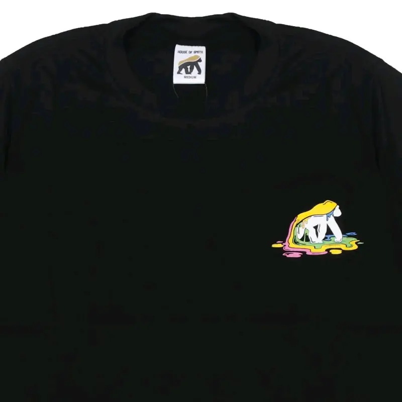 Tshirt House of smithBlack catton Branded Distro Combed Hitam 3