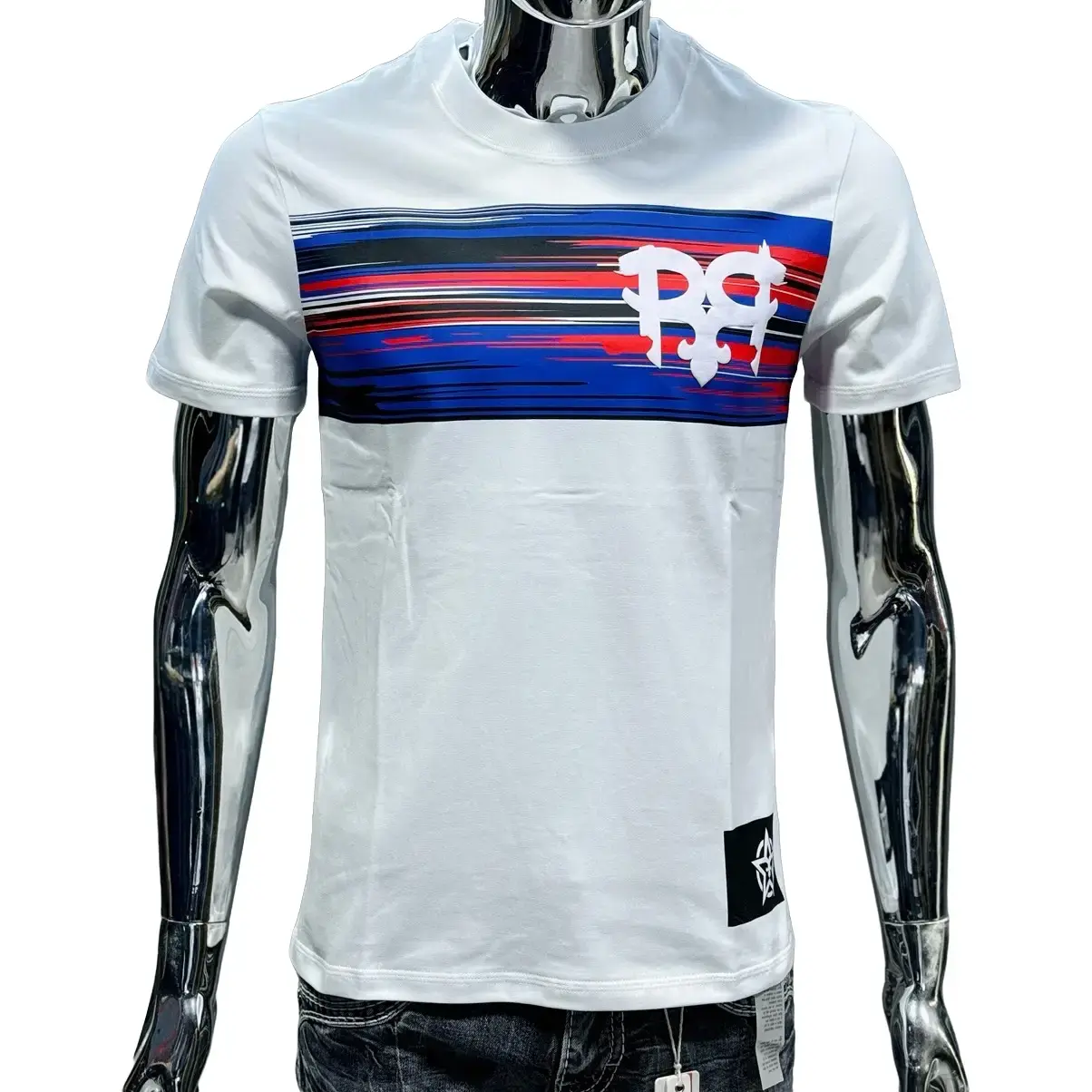 Áo Thun Rock Revival Trắng RR07 Nam Menswear Top Cổ Tròn Cotton Nhung