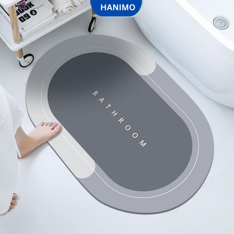Thảm lau chân silicon (40x60cm) 4 lớp, siêu thấm hút tốt, chống trượt đế cao su - HANIMO HA04