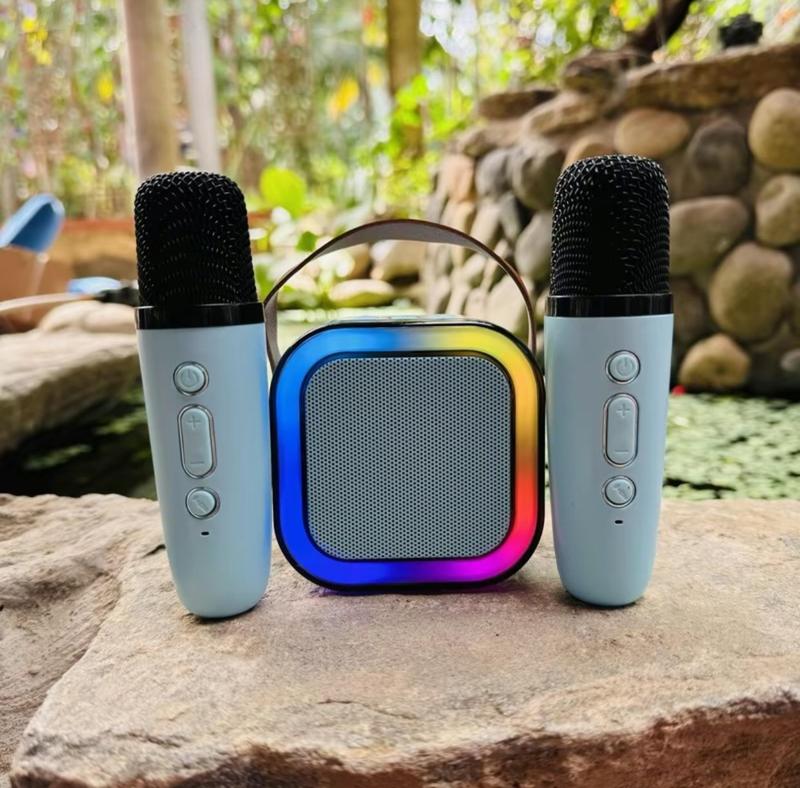 [RẺ VÔ ĐỊCH ] Loa bluetooth karaoke K12 tặng kèm 2 mic, loa karaoke không dây âm thanh bass hay cùng đèn led có BH Củ Loa Kem Nghe Nhạc