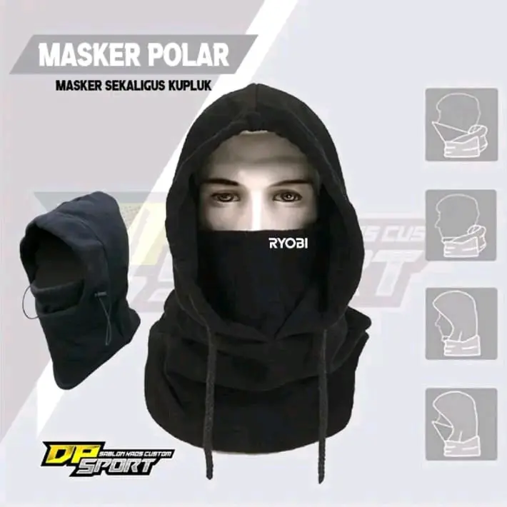 Masker Ninja Kupluk Polar Multifungsi Masker Scarf Balaclava Full  Face Mancing Pelindung Wajah Dan pelindung panas termurah 1
