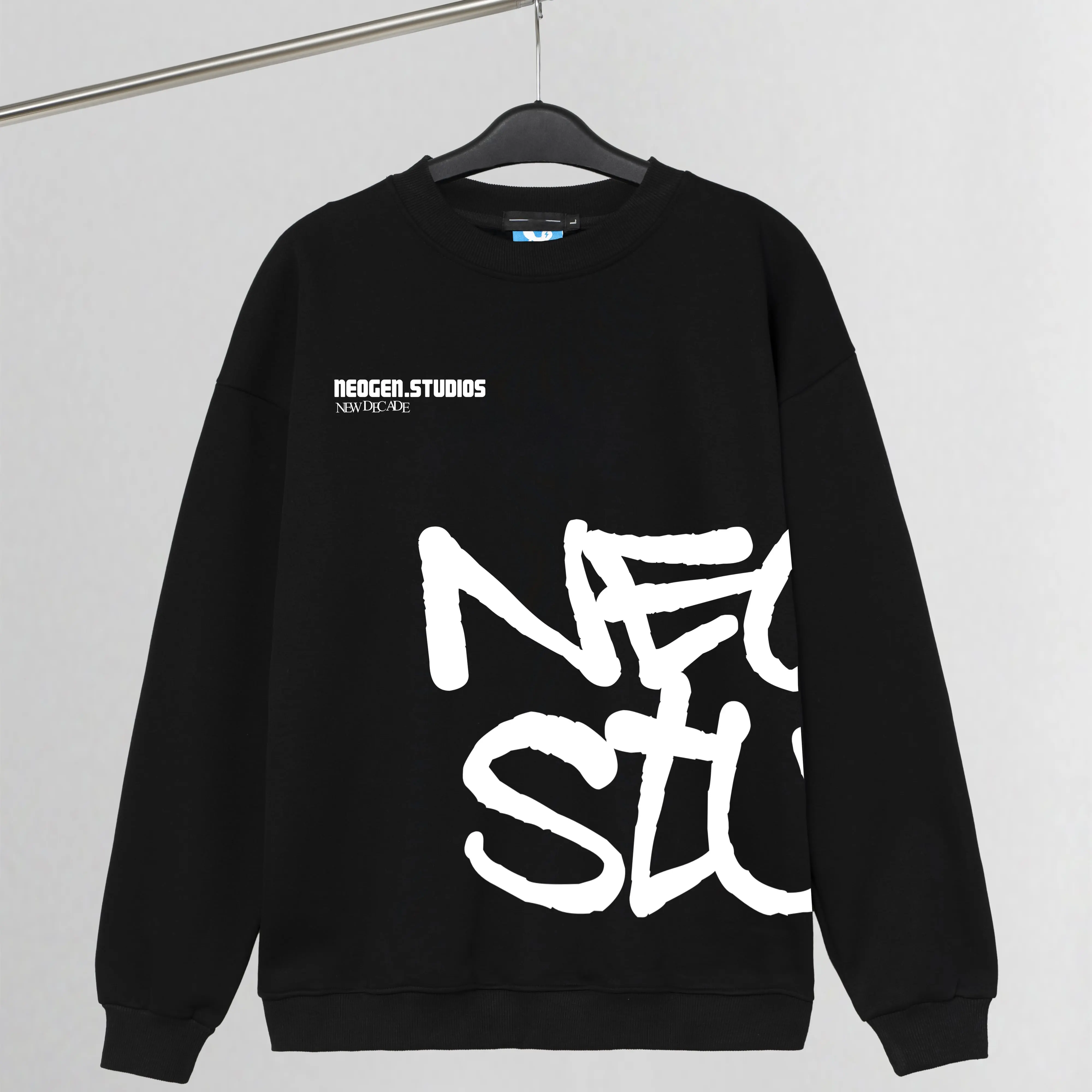 Áo sweater nỉ lông cáo local brand Neogen ND04 form rộng, hình in nổi phong cách basic dành chon nam nữ Dài Tay Menswear Hoodie Heart