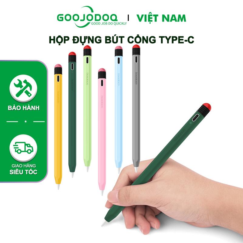 Hộp bút GOOJODOQ Cổng Type-C cho ipad Vỏ bảo vệ Vỏ bút cảm ứng Áp dụng cho ipad Pencil 2 và goojodoq 3th 9th 10th 11th Phụ Kiện Kem