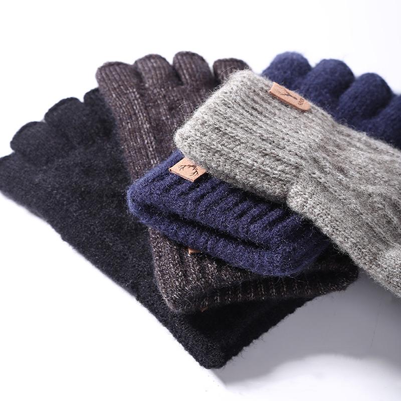 Product Introduction of Knitted Thick Thermal Half Finger Gloves Women Men Winter Outdoor Driving Fingerless Glove Touchscreen Mittens 12