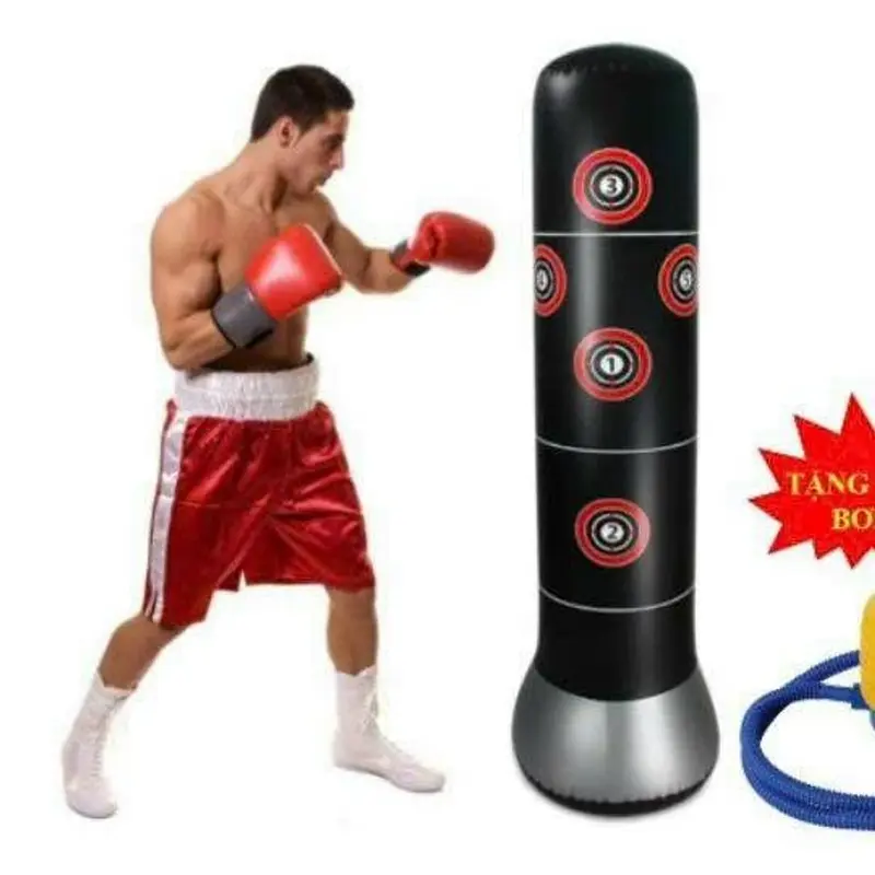 bao trụ đấm bốc bơm hơi tự cân bằng Cao Su Nam Đồng bao đấm boxing đã nhồi sẵng 1