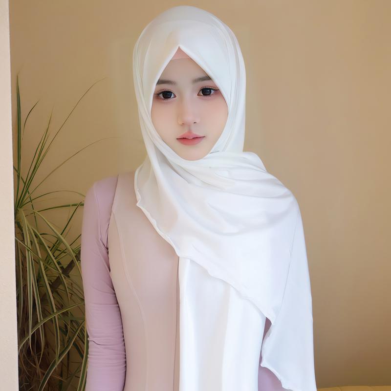 Product Introduction of Solid Color Milk Silk with Wooden Ear Scarf Monochrome Cotton Scarf Headcloth Shawl Scarf Elastic Knitted Scarf for Women selendang  bahu sulam  shawl sahara  shawl selendang 6