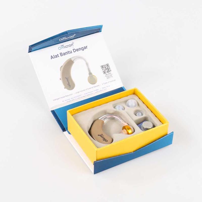TaffOmicron Alat Bantu Dengar Pendengaran Telinga Orang Tua Tuli Hearing Aid Rechargeable Mini Original 2