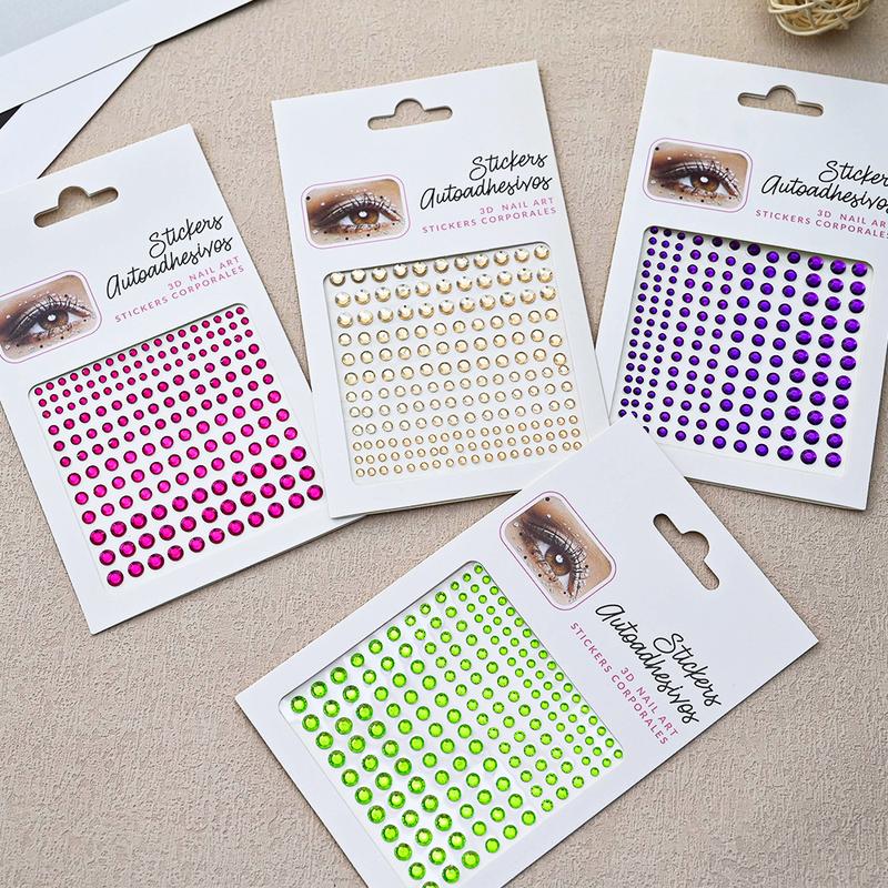 Product Introduction of Diamond Face Stickers Nail Art Diamond Face Performance Party Makeup Ball Decorations No Glue Decorative Face Stickers 5