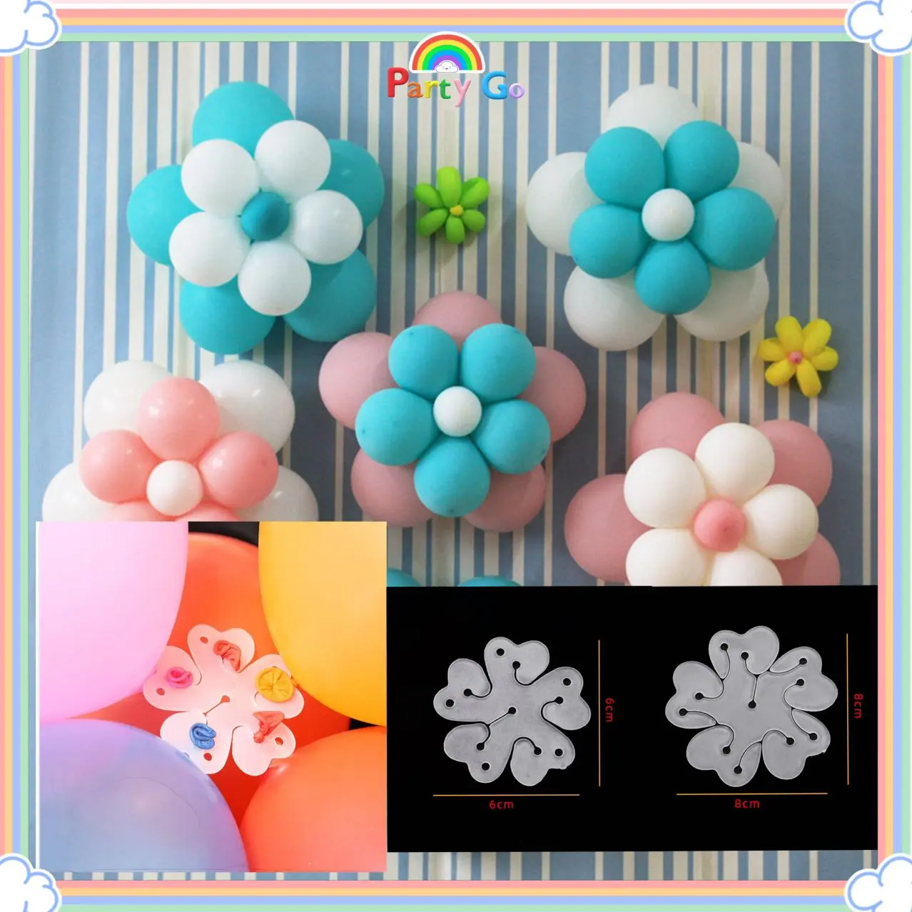 balloons flower clip party decor supplies Balloon Stand Clips Birthday party needs party go