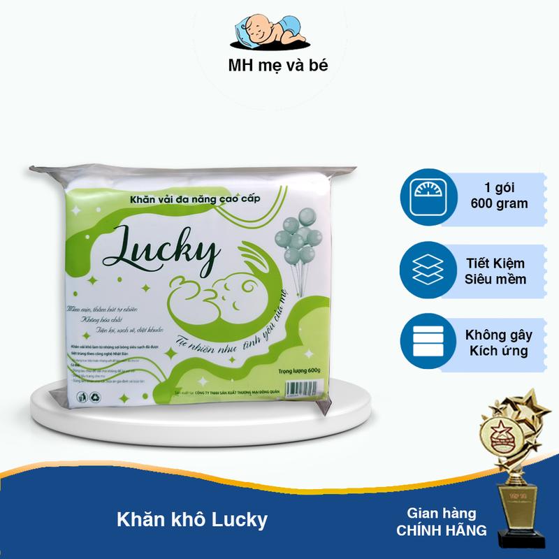 Khăn Khô Đa Năng Lucky 600 gram Siêu mềm Voi