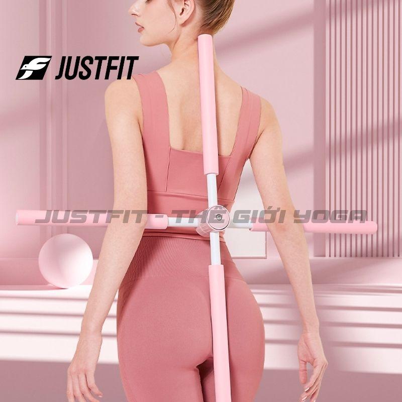  Gậy tập thẳng lưng JUSTFIT thanh gậy tập yoga khắc phục gù lưng mở vai hình chữ thập Thảm Yoga 