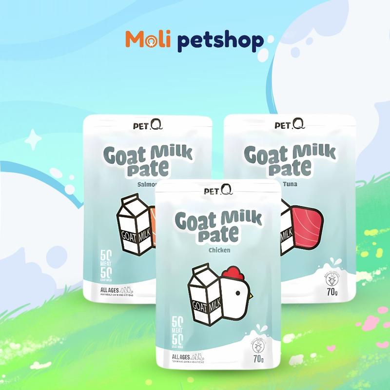 Pate sữa dê PetQ gói 70G bổ xung nước dinh dưỡng cho mèo