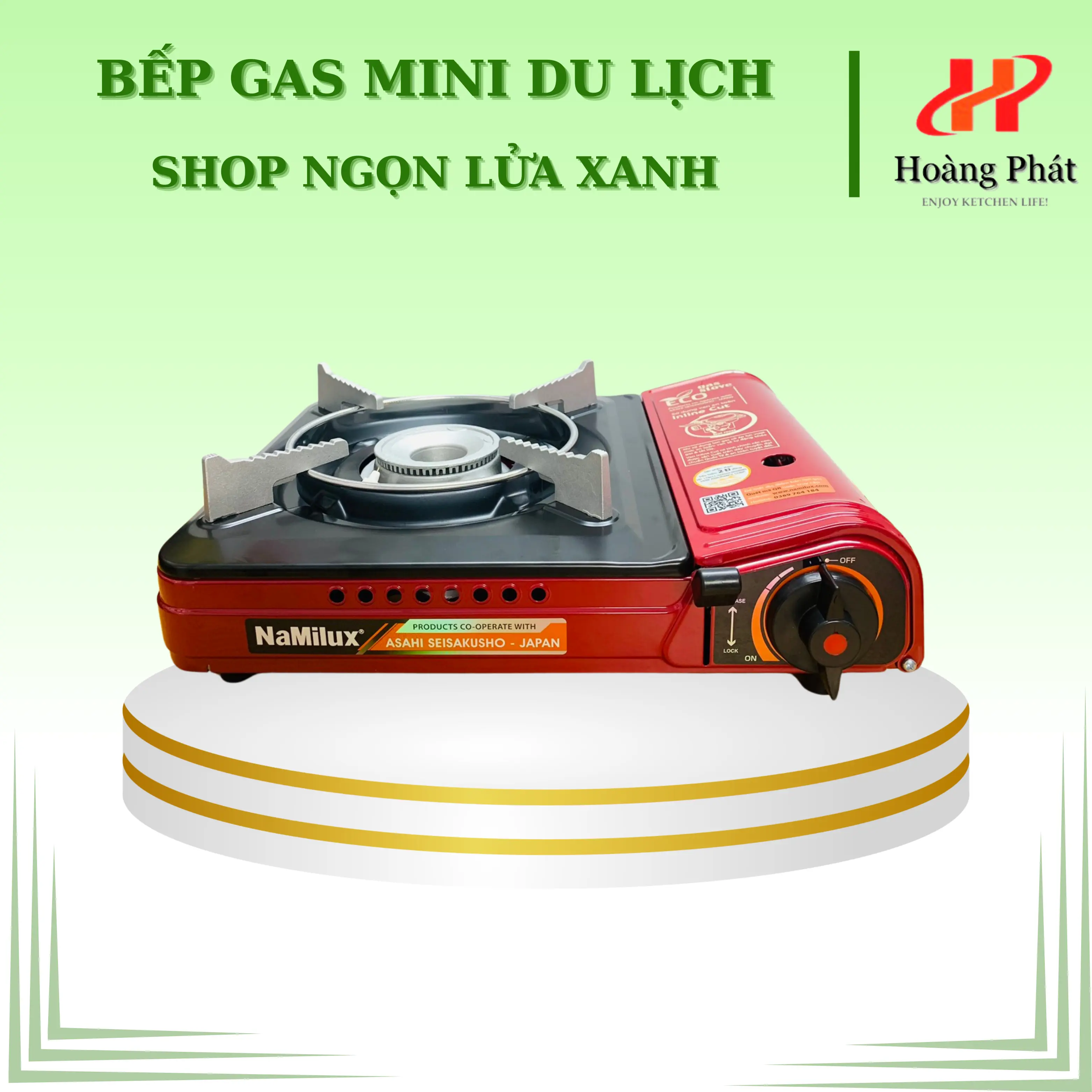 Bếp Gas Mini Du Lịch ( NAMILUX PL-1911PF ) Có Van tự động ngắt an toàn