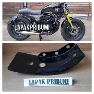 HANGUAR PELINDUNG MESIN BAWAH / PELINDUNG MESIN SKID PLATE HANGGUAR ENGINER SCORPION / BYSON / TIGER / MEGAPRO Motorcycle