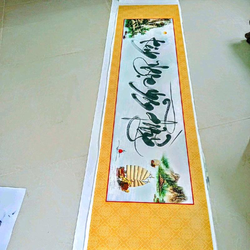 Hoành phi vải kim tuyến 45x180 viết theo yêu cầu - Decor Phòng - Tranh 4