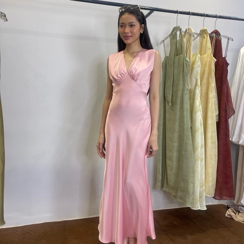  Dessa Dress - Váy Lụa Nhún Ngực Dáng Dài 