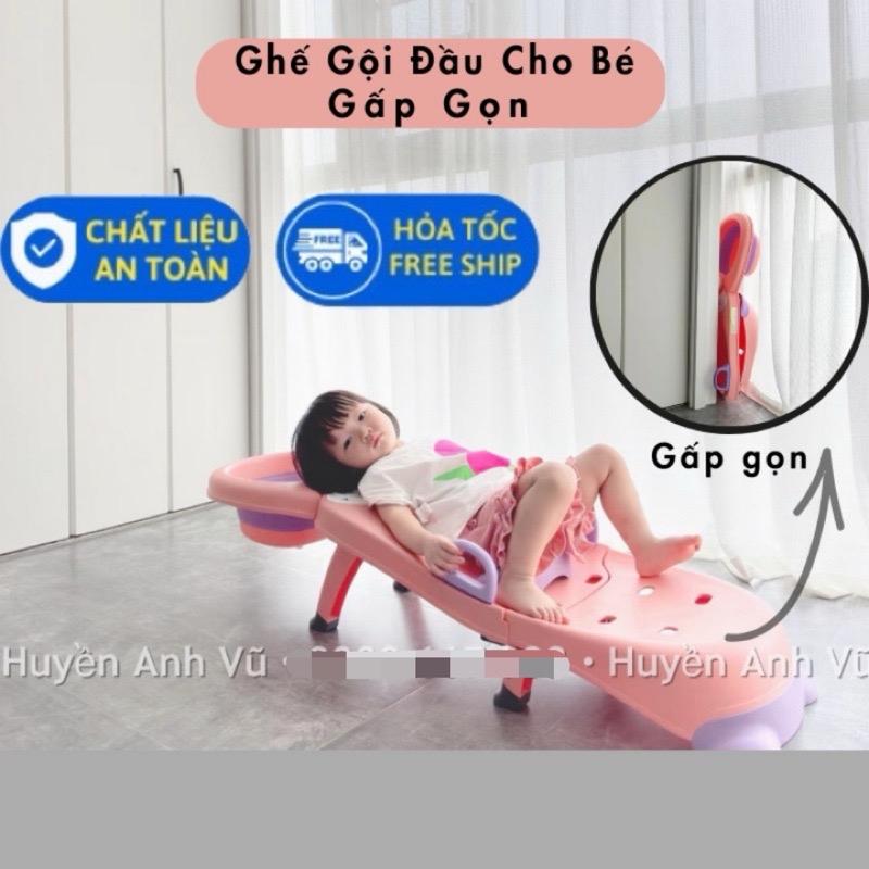 Ghế Gội Đầu Cho Bé Duxo Baby VoI - Gấp Gọn Cỡ Lớn, Phần Gối Đầu Da PU Điều Chỉnh Độ Dài