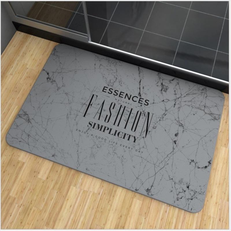 Yka Thảm Đá Lau Chân Decor Phòng Tắm Chất Liệu Đá Thạch Anh Kèm Tấm Lót Sàn Chống Trượt Siêu Thấm Hút Nước Kích Thước 40x60cm stone  bath Nhung