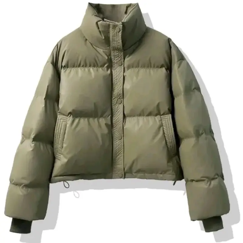 Áo khoác da nữ lập trình mới 2024 dáng ngắn 3 lớp dày dặn Jacket Có Túi Top 3