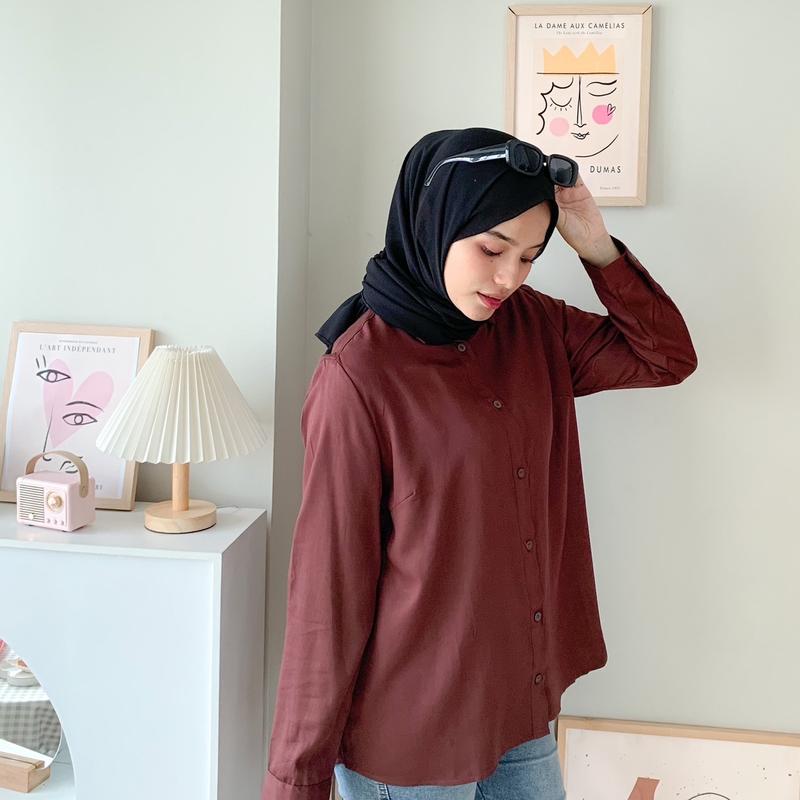 Kanya Polos Part 1 Kemeja Rayon Twill Polos Wanita 5