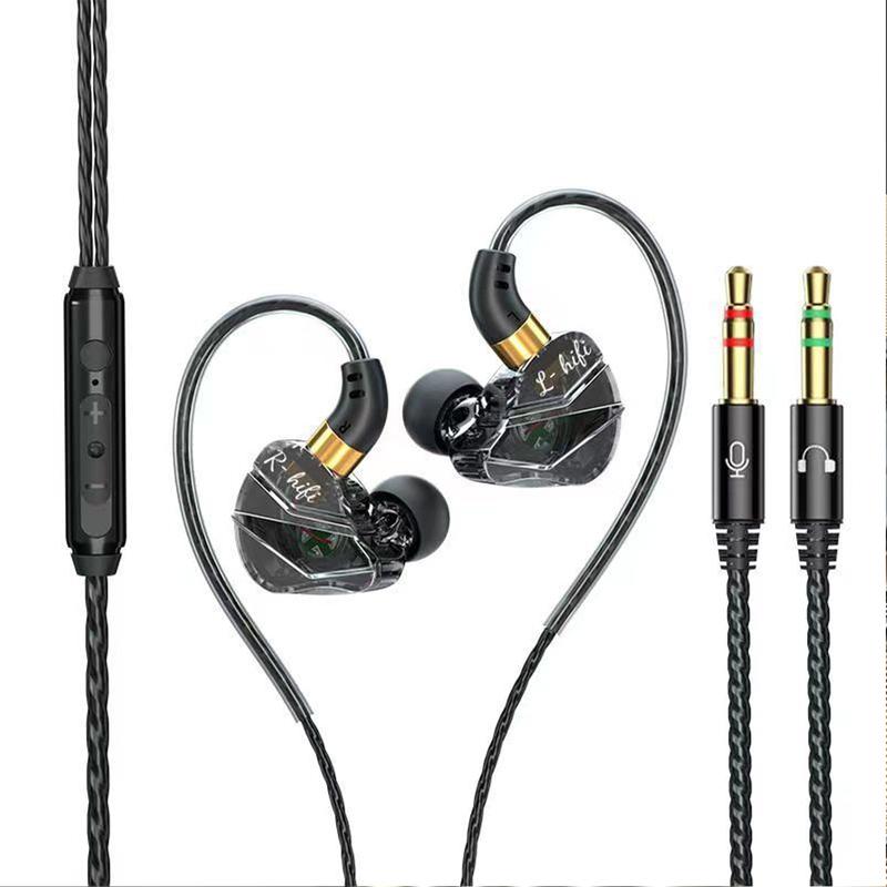 Product Introduction of Tai nghe dây nhét tai M35 dành riêng cho máy tính bàn PC có 2 giắc cắm 3.5 riêng biệt và có mic hỗ trợ đàm thoại-Poermax Earphone 28