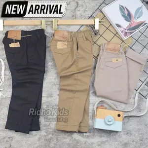 Celana Panjang Katun Chinos Anak Laki Laki Premium Terlaris Populer Saat ini Warna Hitam Mocca Abu Krem Umur 3-13 Tahun Bahan Distro Streat Tebal