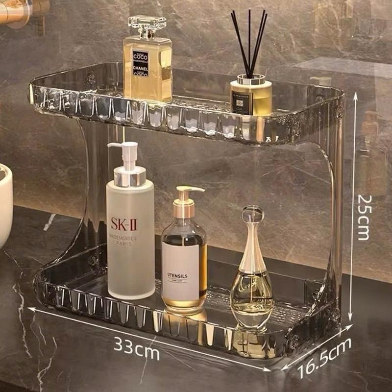 Kệ đựng đồ mỹ phẩm 2 tầng trong suốt đa năng tiện lợi keg i