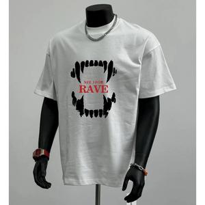 ผ้าฝ้ายคอกลมแขนสั้นเสื ้อยืดผู้ชายเทรนด์ภาษาอ ังกฤษพิมพ์ฤดูร้อนด้านบ หลวมพร้อมเสื้อยืดขนาด