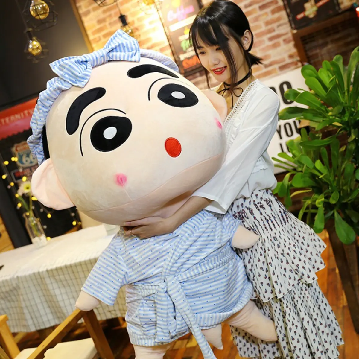 35-95cm PVC New Crayon Shin-chan Cute Plush Toy Large Pillow Cartoon Toys Give Friends Creative Birthday Gifts Christmas GiftsEducational
