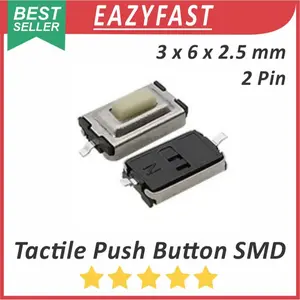 Tactile Push Button Switch Key SMD 3x6x2.5mm 2P 2 Pin Kaki 3 x 6 x 2.5 mm Saklar Tombol Tact Micro