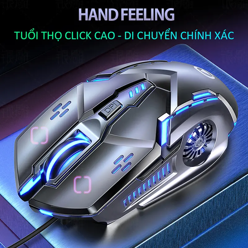 Chuột gaming máy tính có dây game thủ SIDOTECH G5 thiết kế công thái học 7 chế độ ánh sáng led rgb 4 cấp độ nhạy dpi 3200 dành cho game thủ chơi liên minh huyền thoại 6